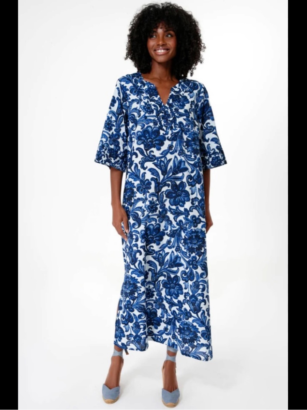 Tuckernuck Belize Bloom Caftan Maxi Dress / Cover Up